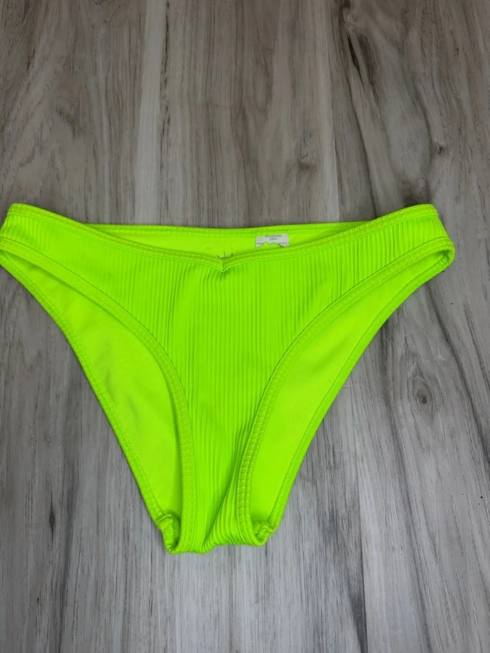 Hollister Neon Green Ribbed cheeky Bikini Bottom size XXS